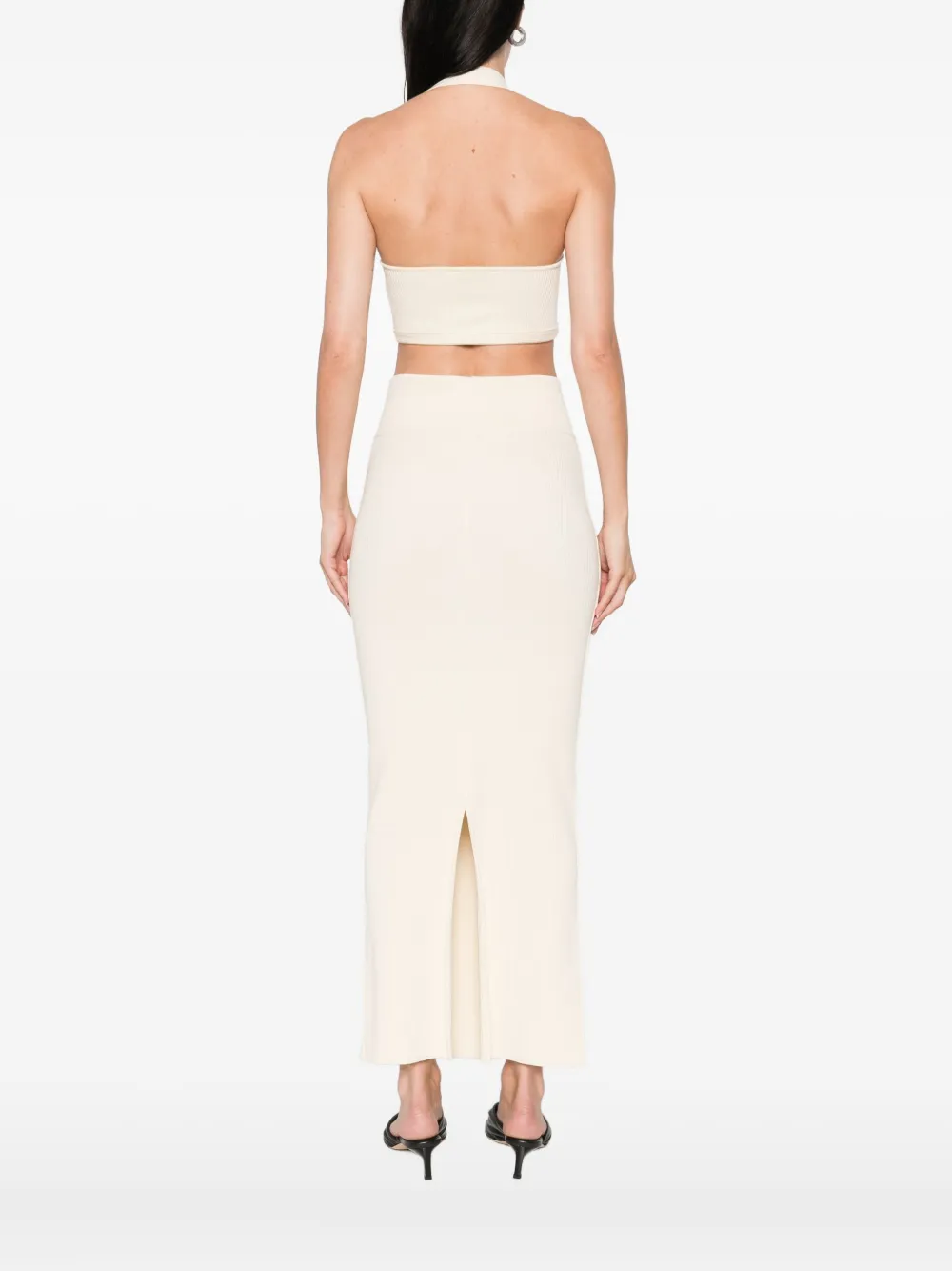 WARDROBE.NYC Cropped haltertop Beige