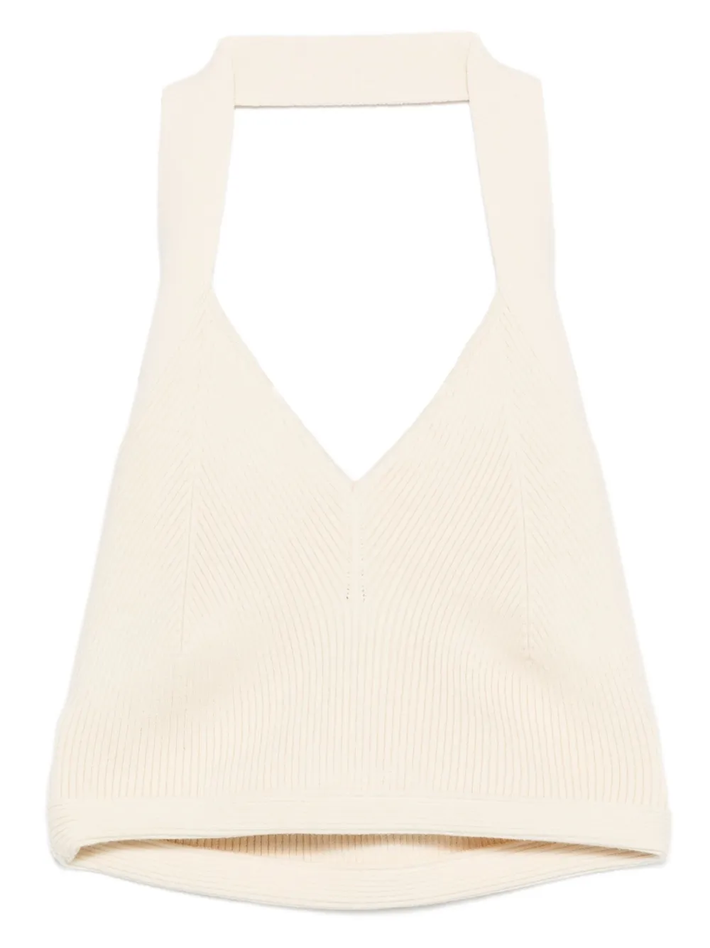 WARDROBE.NYC Cropped haltertop Beige