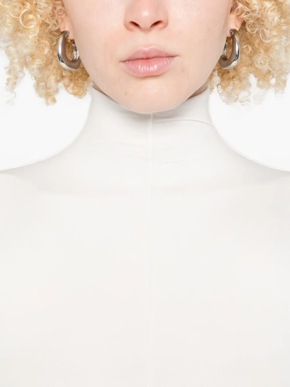 WARDROBE.NYC x RHW mouwloze body met hoge hals Wit