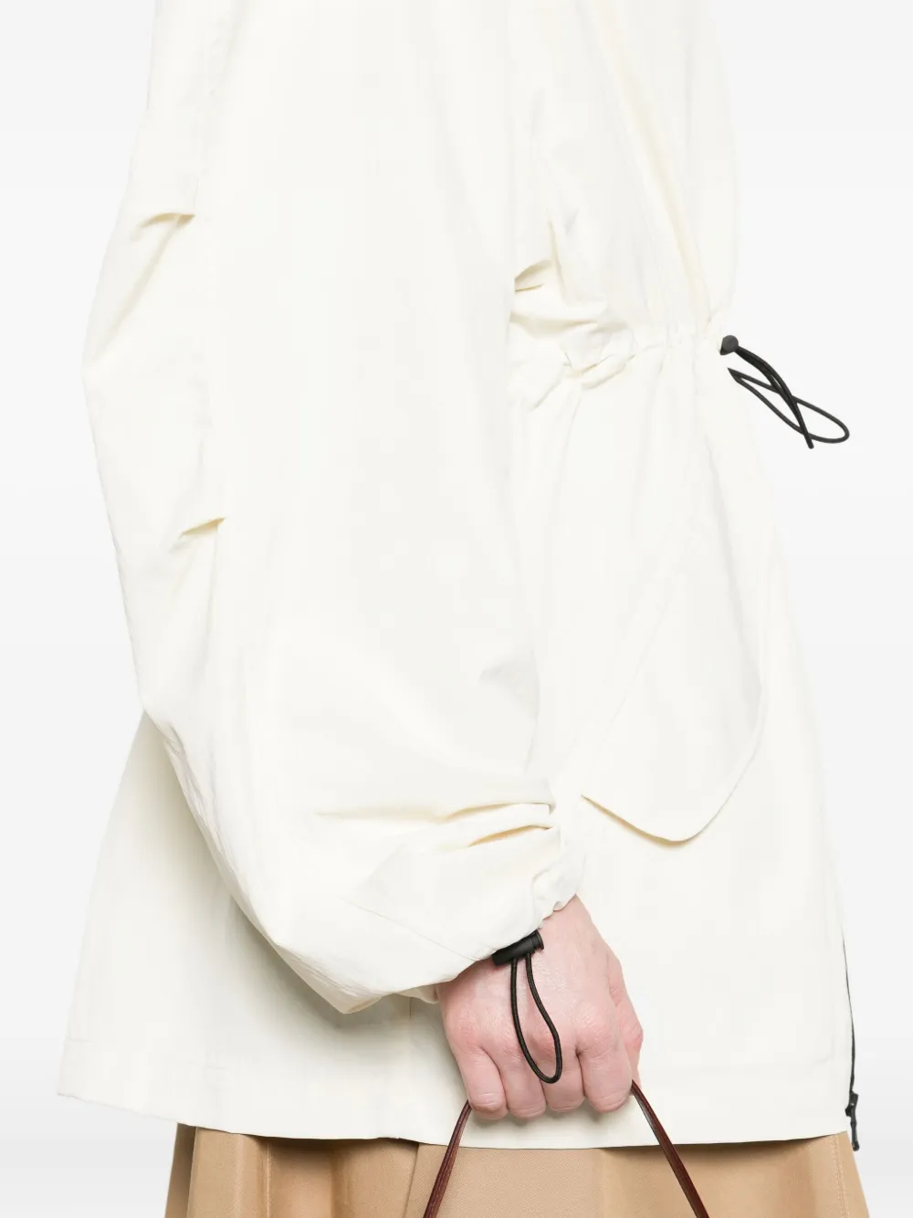 Wardrobe.nyc X Rhw Hooded Drawstring Coat In White