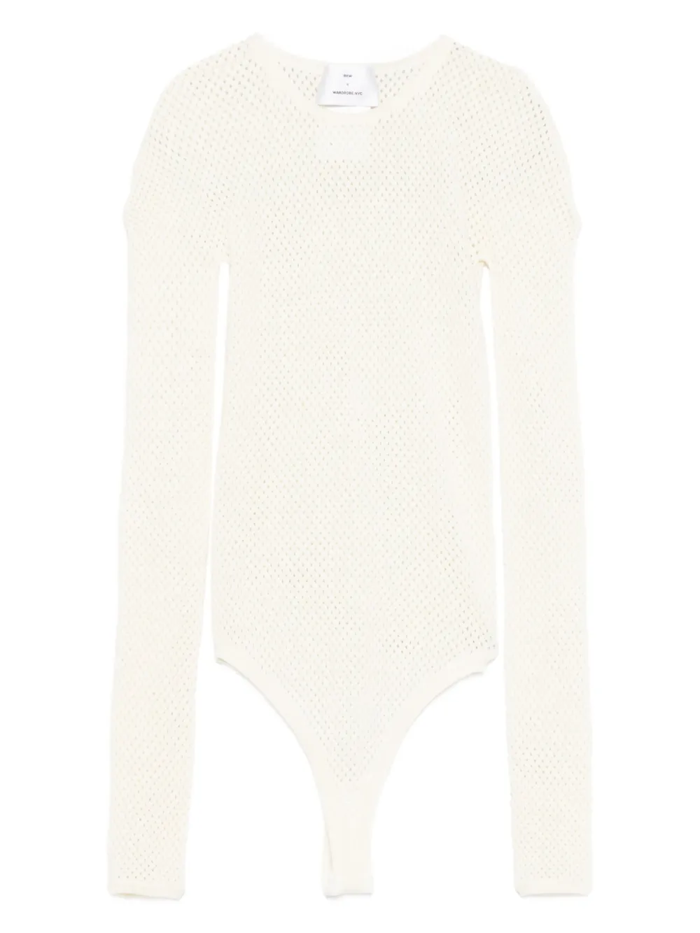 WARDROBE.NYC mesh-knit bodysuit | White | Image 1