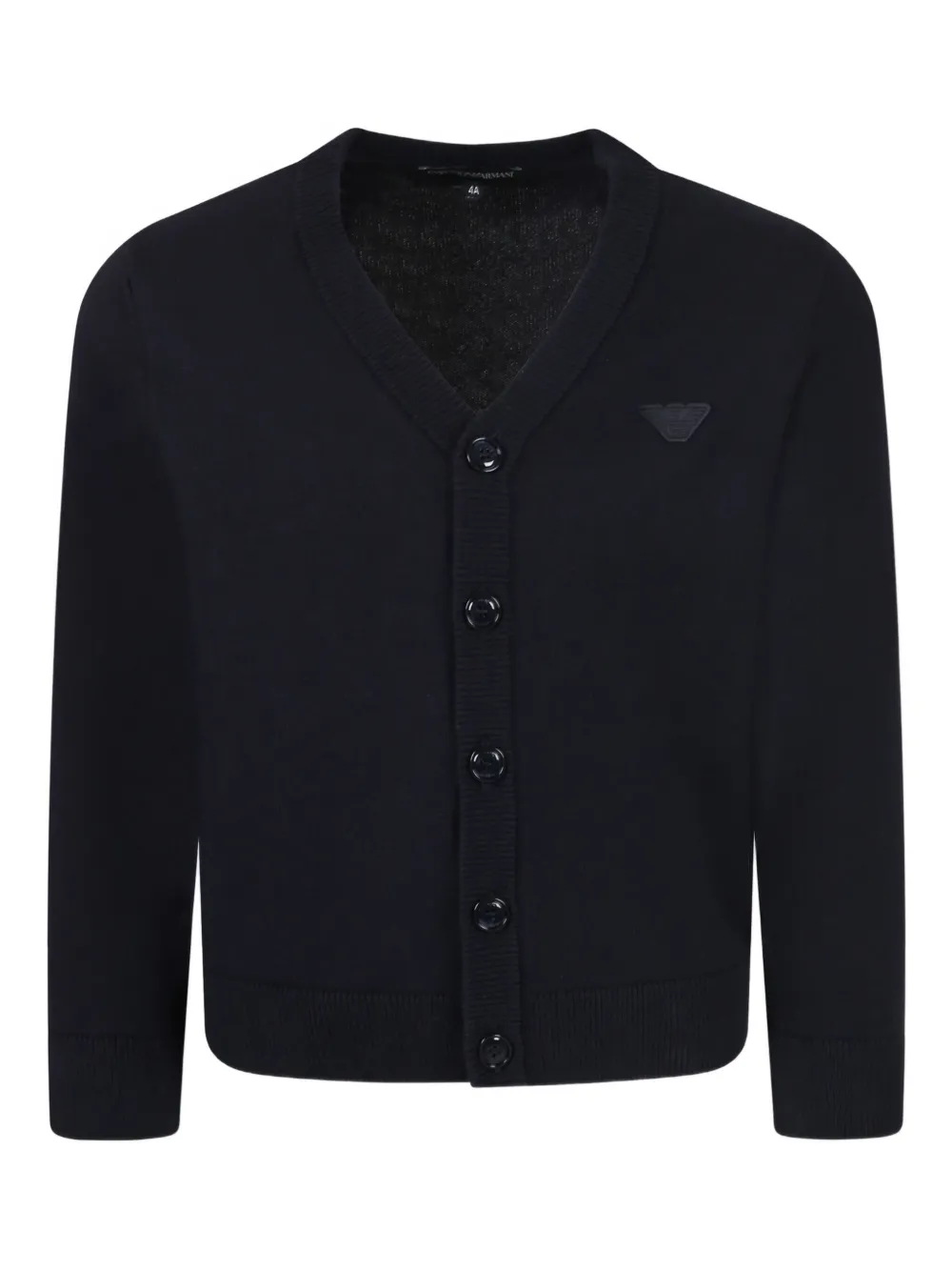 Emporio Armani Kids cotton-wool cardigan - Blue