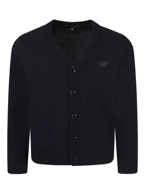 Emporio Armani Kids cotton-wool cardigan