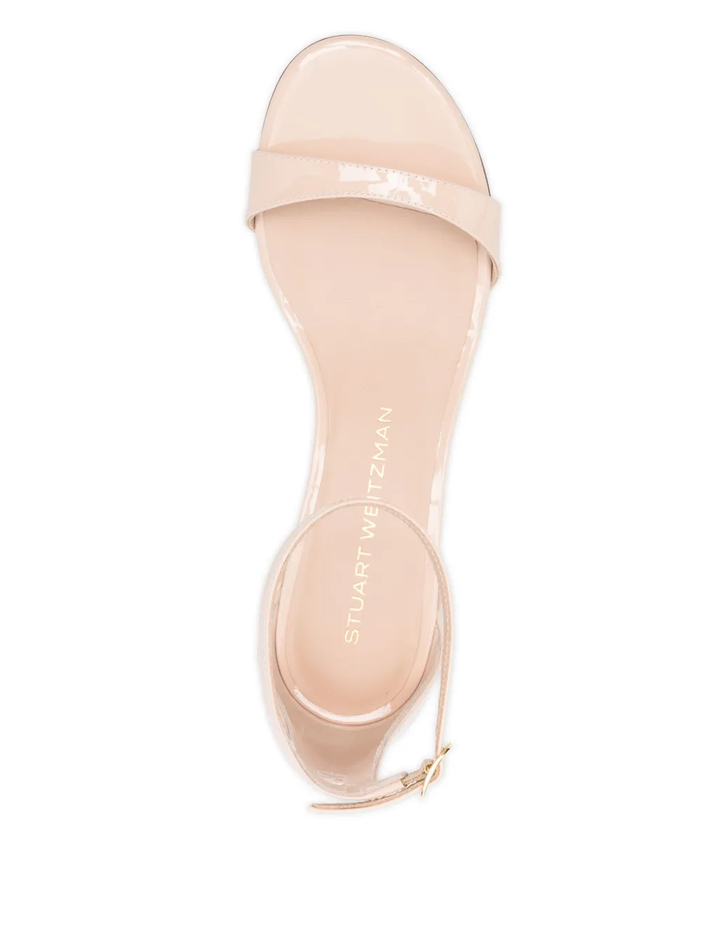 Stuart Weitzman 40mm patent sandals Neutrals