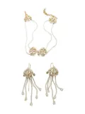 Christian Dior Pre-Owned 2000s faux-pearl necklace & earrings - Gold