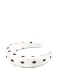 Self-Portrait Kids polka-dot head band - White