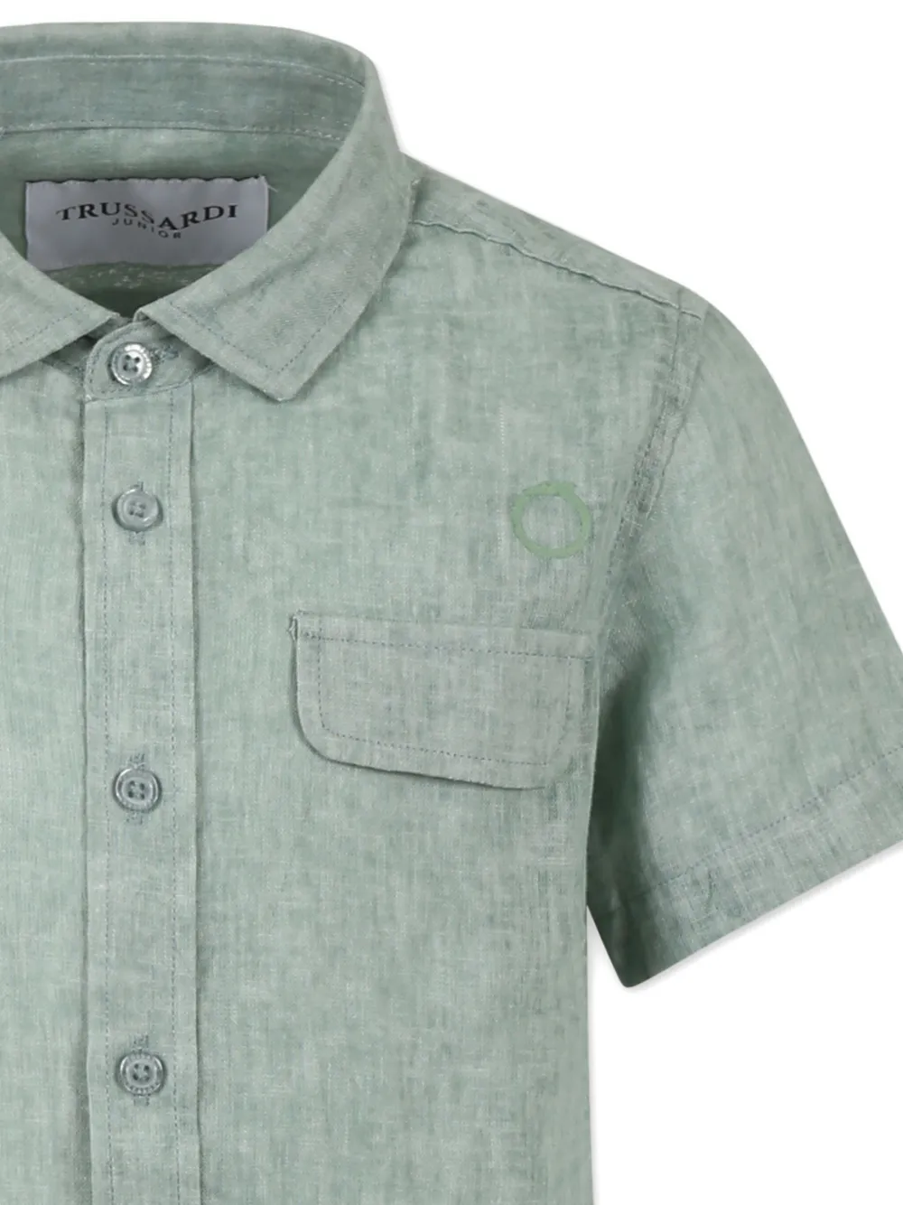 TRUSSARDI JUNIOR Shirt met geborduurd logo Groen