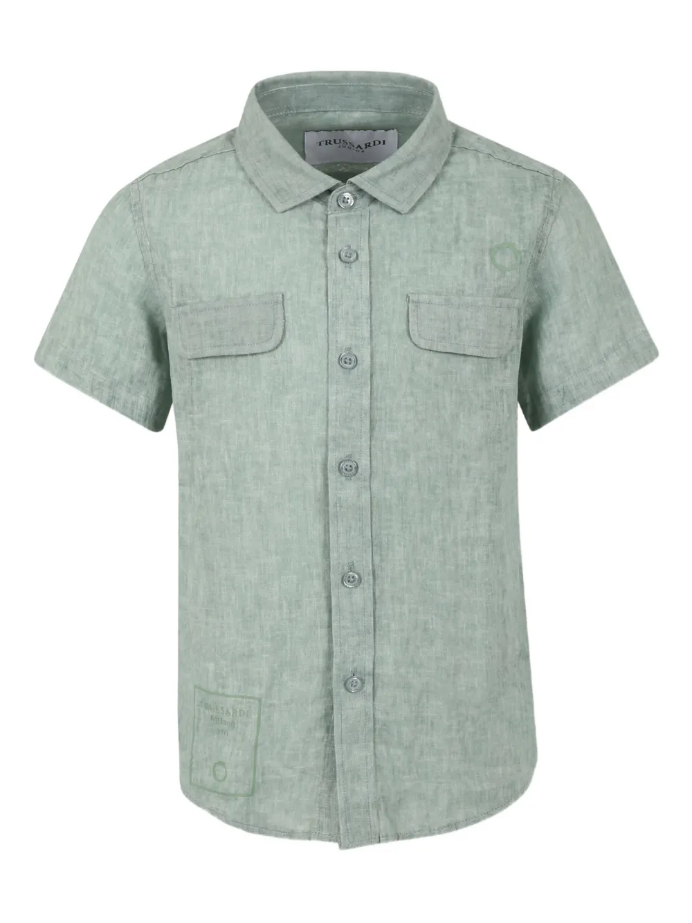 TRUSSARDI JUNIOR logo-embroidered shirt | Green | Image 1