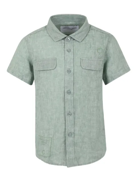 TRUSSARDI JUNIOR logo-embroidered shirt 