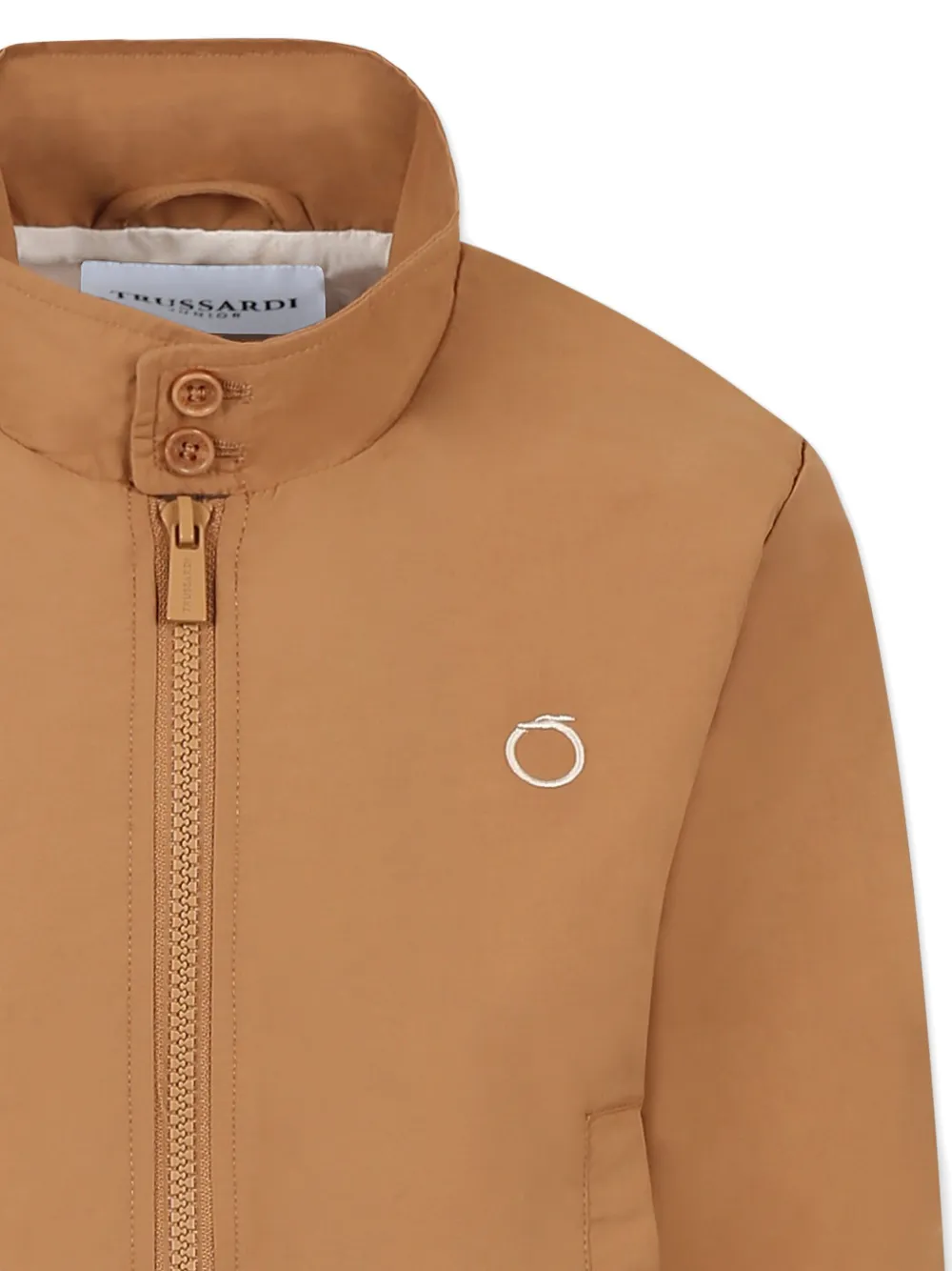 TRUSSARDI JUNIOR Bomberjack met geborduurd logo Beige