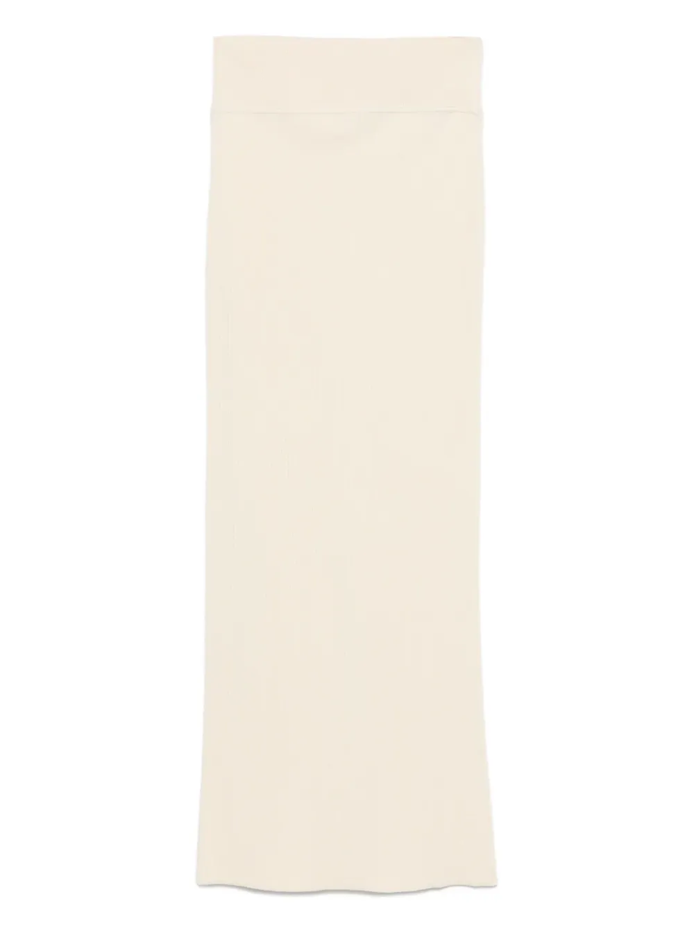 WARDROBE.NYC Katoenen high-waist rok Beige