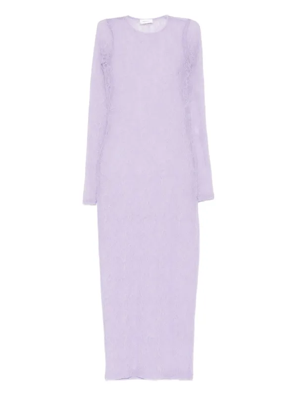 chinese dress ladies Isabelle Bardot Split Flare Sleeves Midi Dress Purple – Girl In Mind main image 1