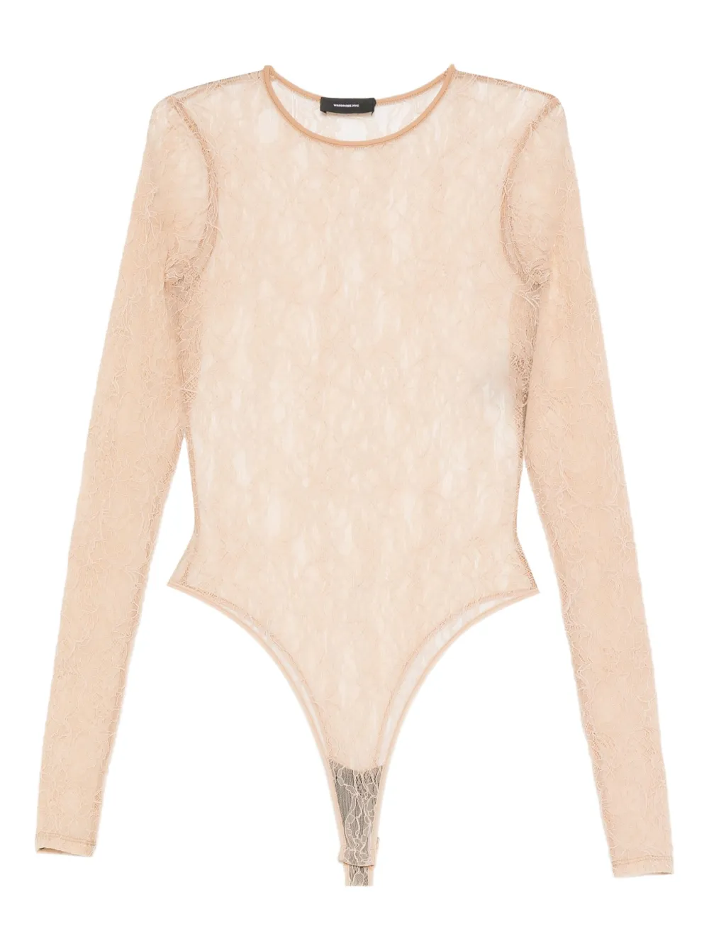 WARDROBE.NYC lace long-sleeves bodysuit | Neutrals | Image 1