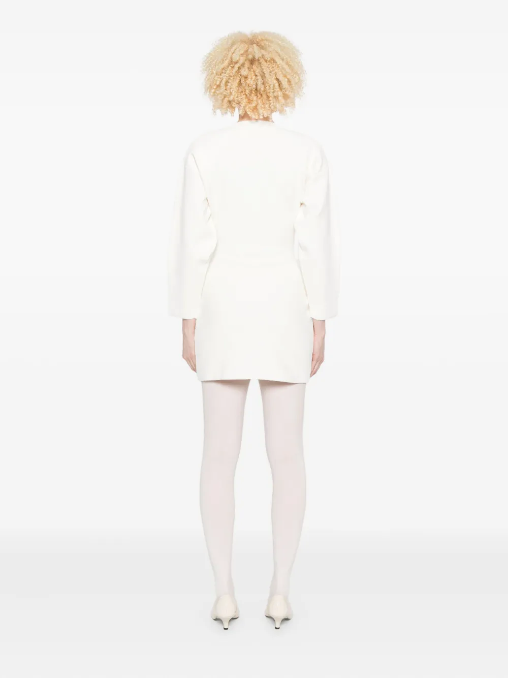 Wardrobe.nyc Rhw Knit Mini Dress In White