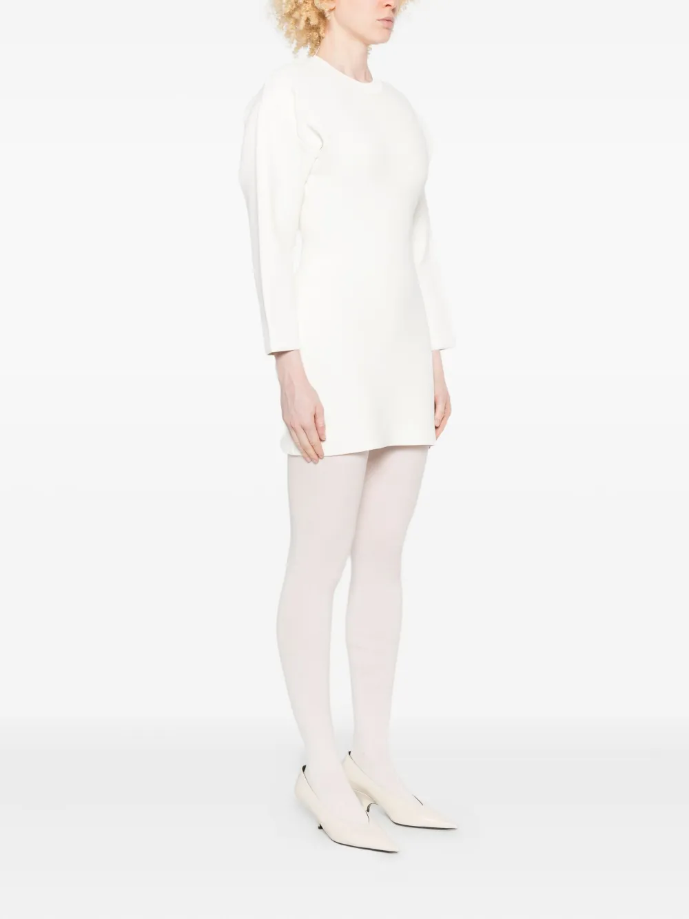 Wardrobe.nyc Rhw Knit Mini Dress In White
