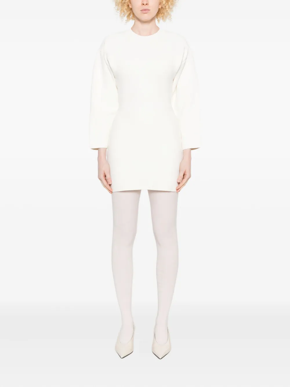 WARDROBE.NYC RHW gebreide mini-jurk - Wit