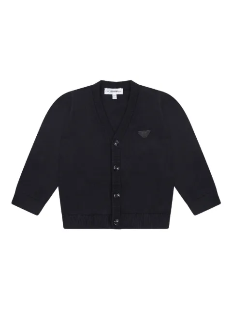 Emporio Armani Kids logo-appliqué cardigan