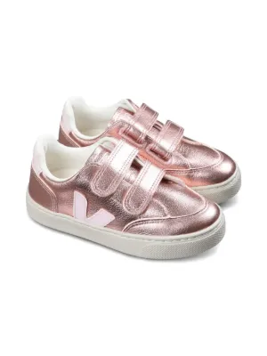 スニーカー VEJA 'V-12' sneakers Pink V-12 metallic leather sneakers in pink - Veja Kids | Mytheresa