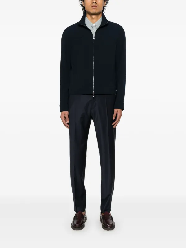GIORGIO ARMANI ジップアップジャケット ネイビーブルー Emporio Armani ジップアップ ジャケット | ブルー | FARFETCH JP