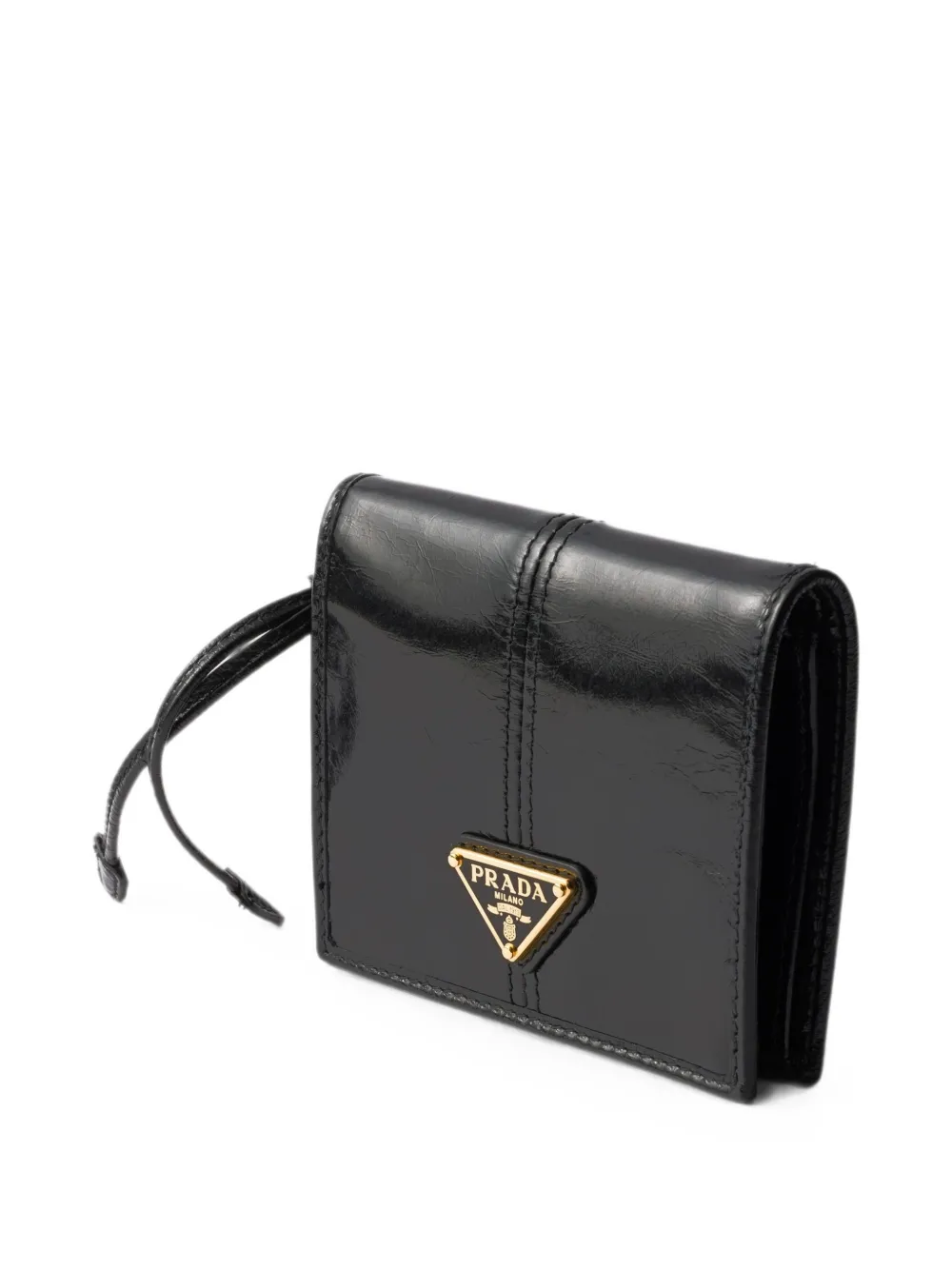 Prada Leren portemonnee Zwart