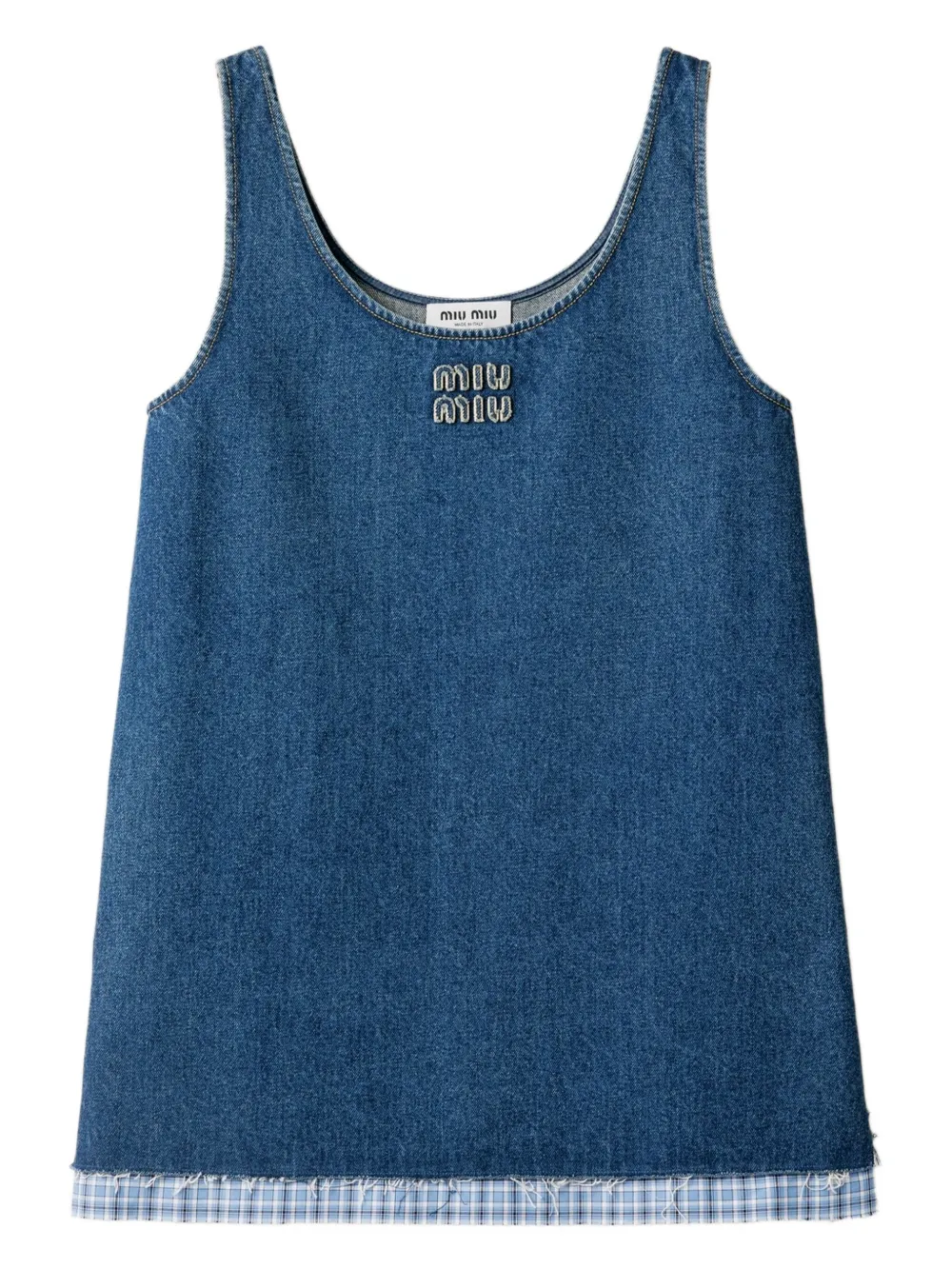 Miu Miu robe courte en jean | bleu | Image 1