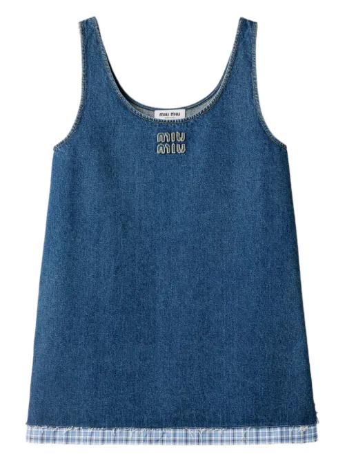 Miu Miu robe courte en jean - Bleu - Miu Miu - Modalova