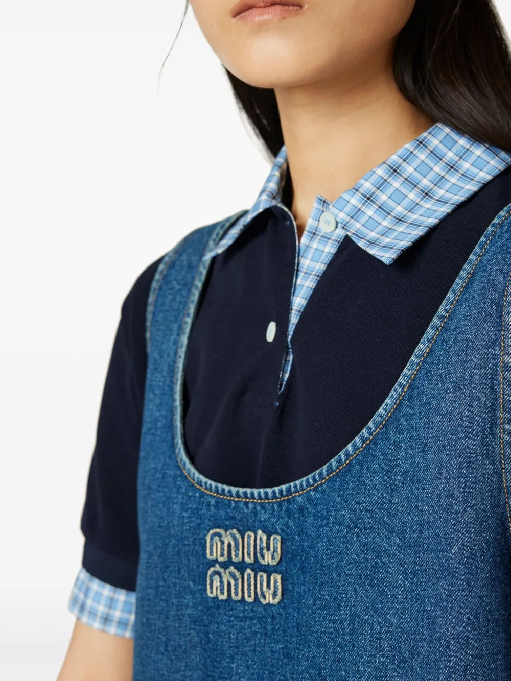 Miu Denim mini-jurk Blauw