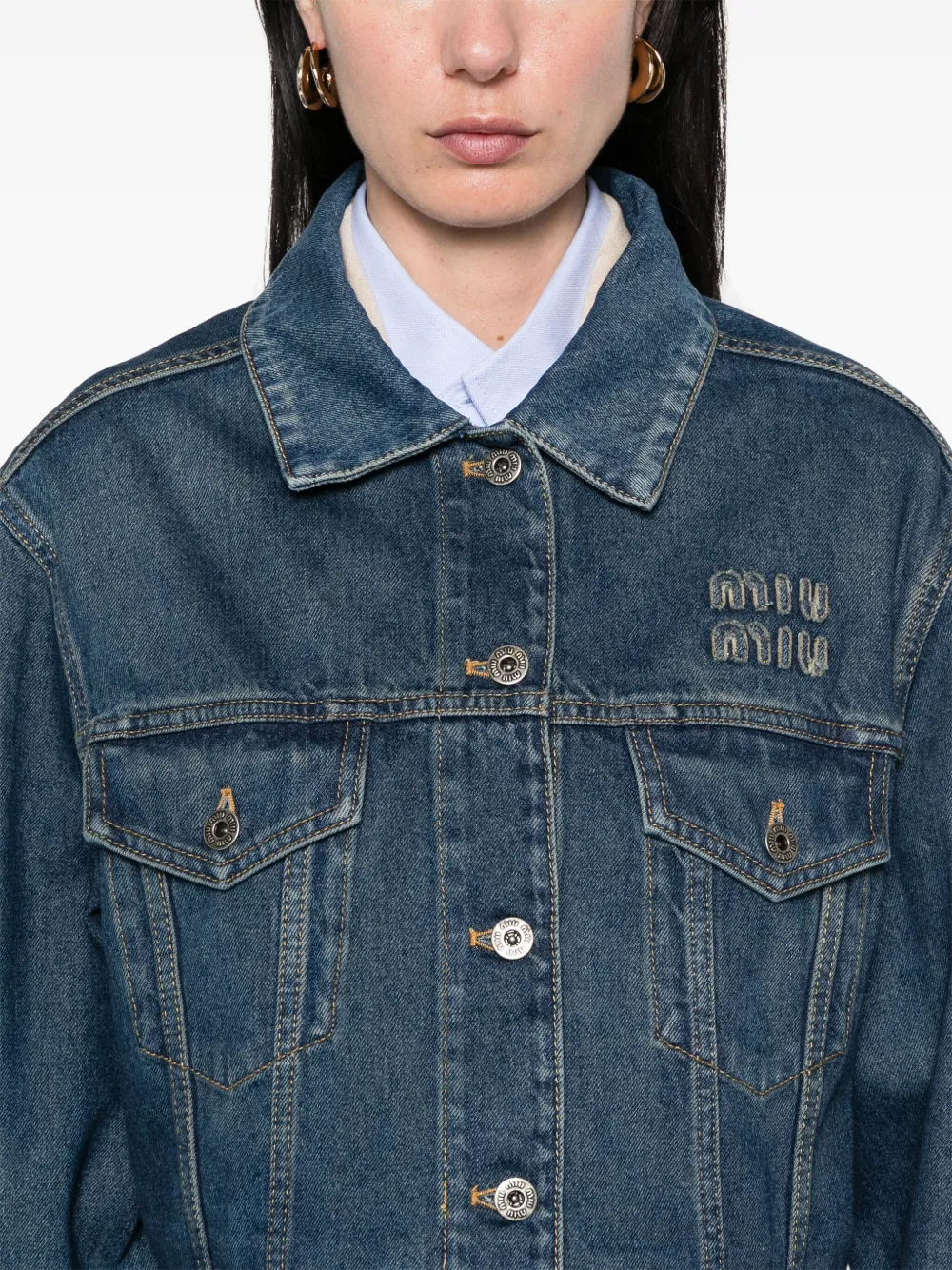 Miu Denim jack Blauw