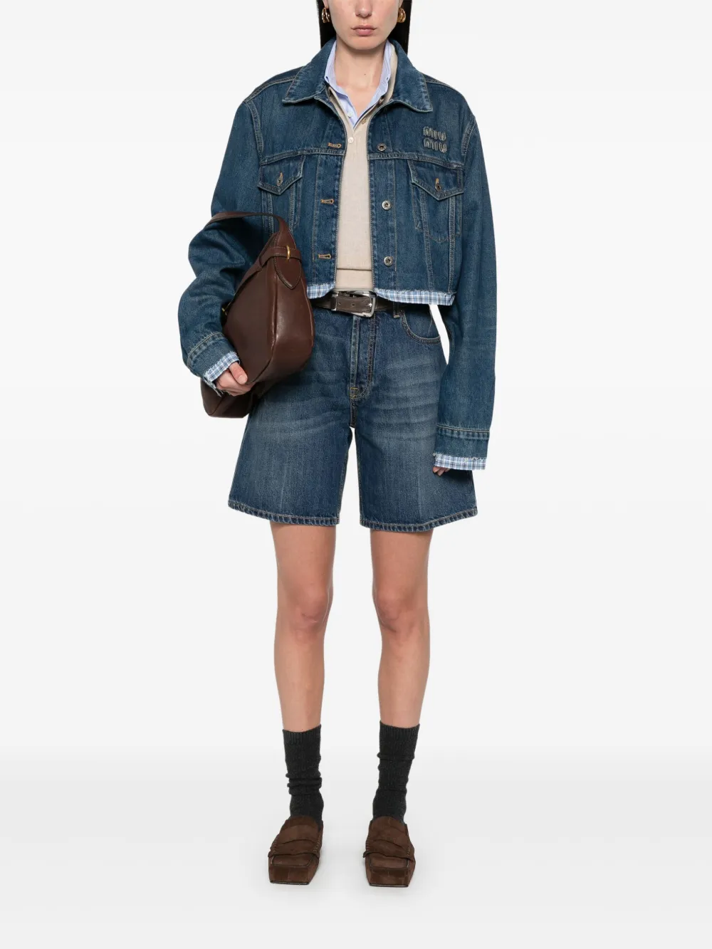 Miu Denim jack Blauw