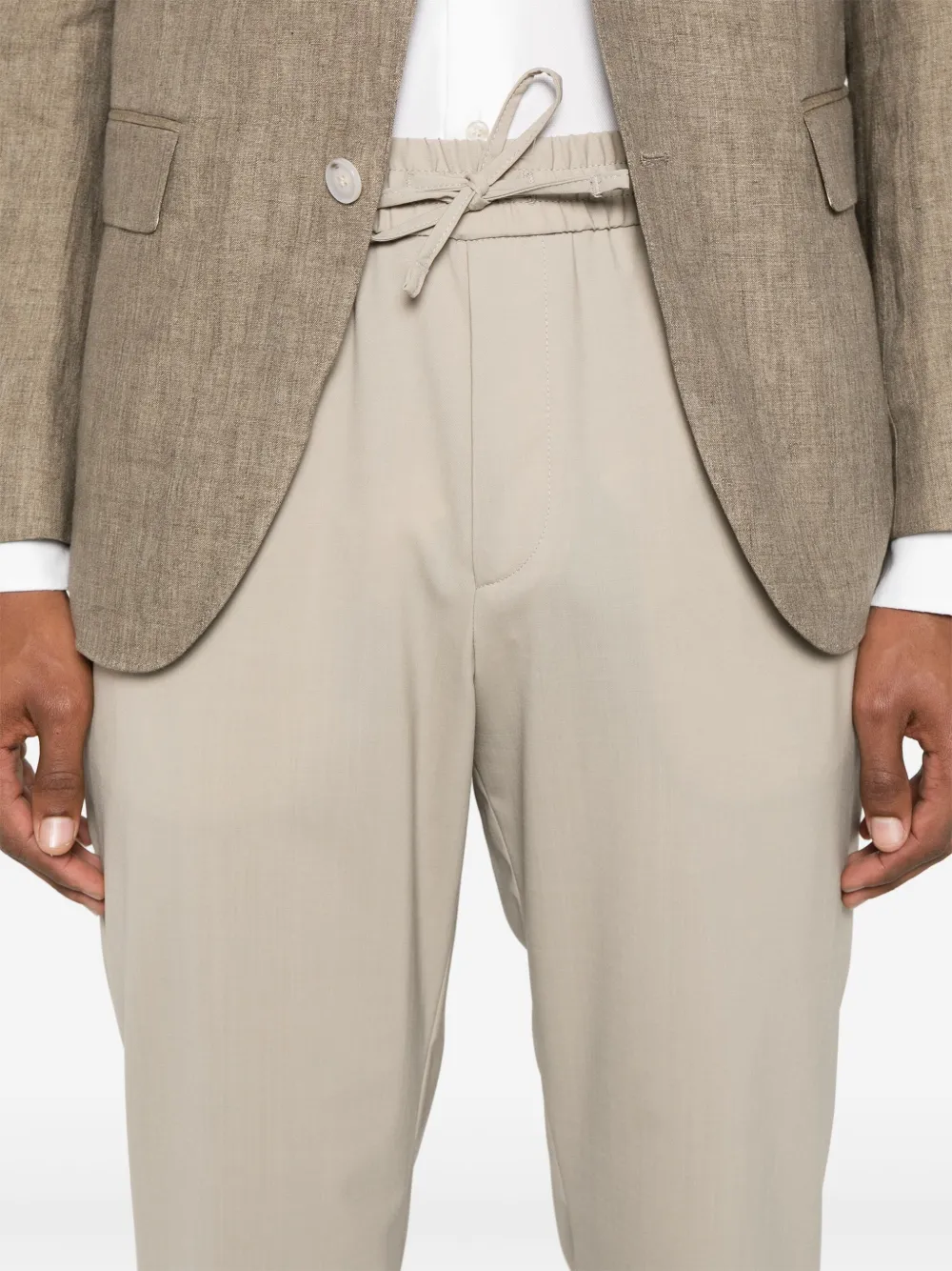 BOSS Broek met toelopende pijpen Beige