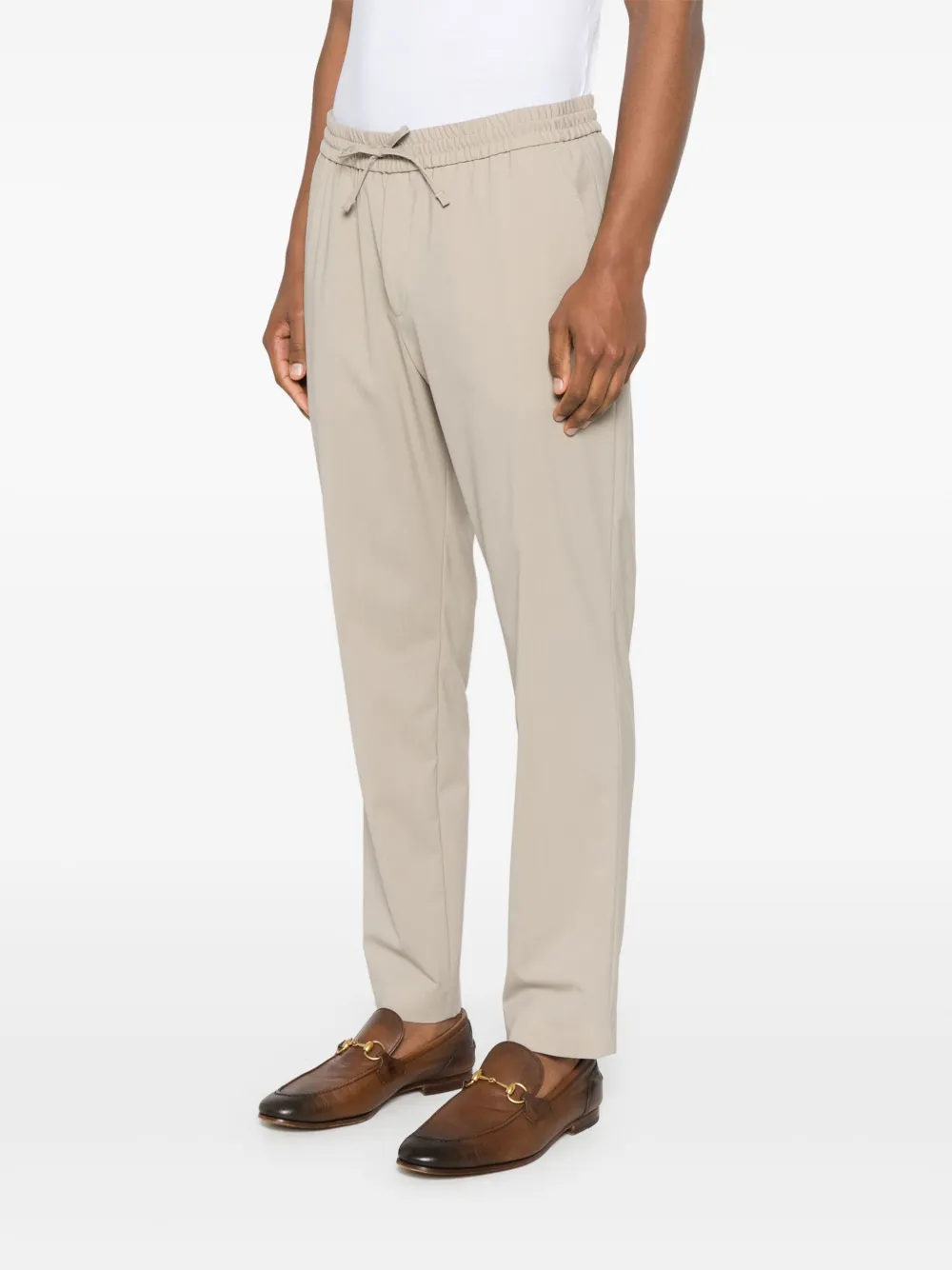 BOSS Broek met toelopende pijpen Beige
