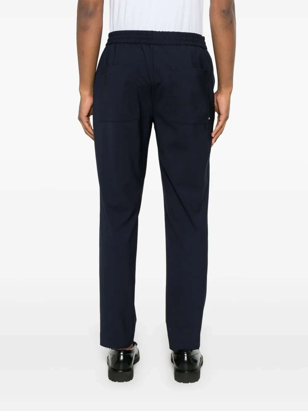 BOSS Broek met toelopende pijpen Blauw