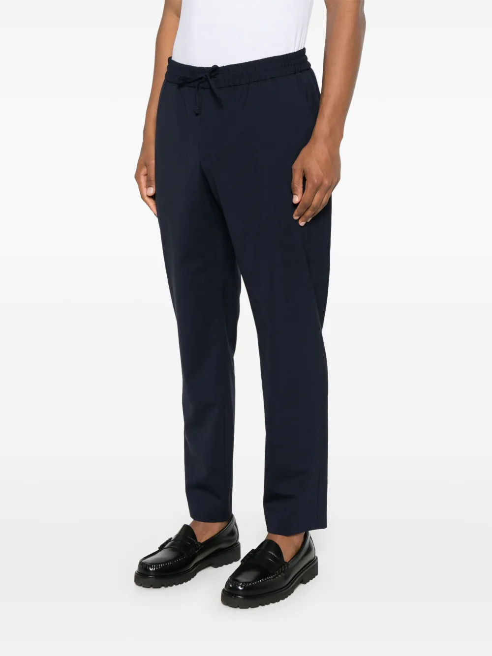 BOSS Broek met toelopende pijpen Blauw