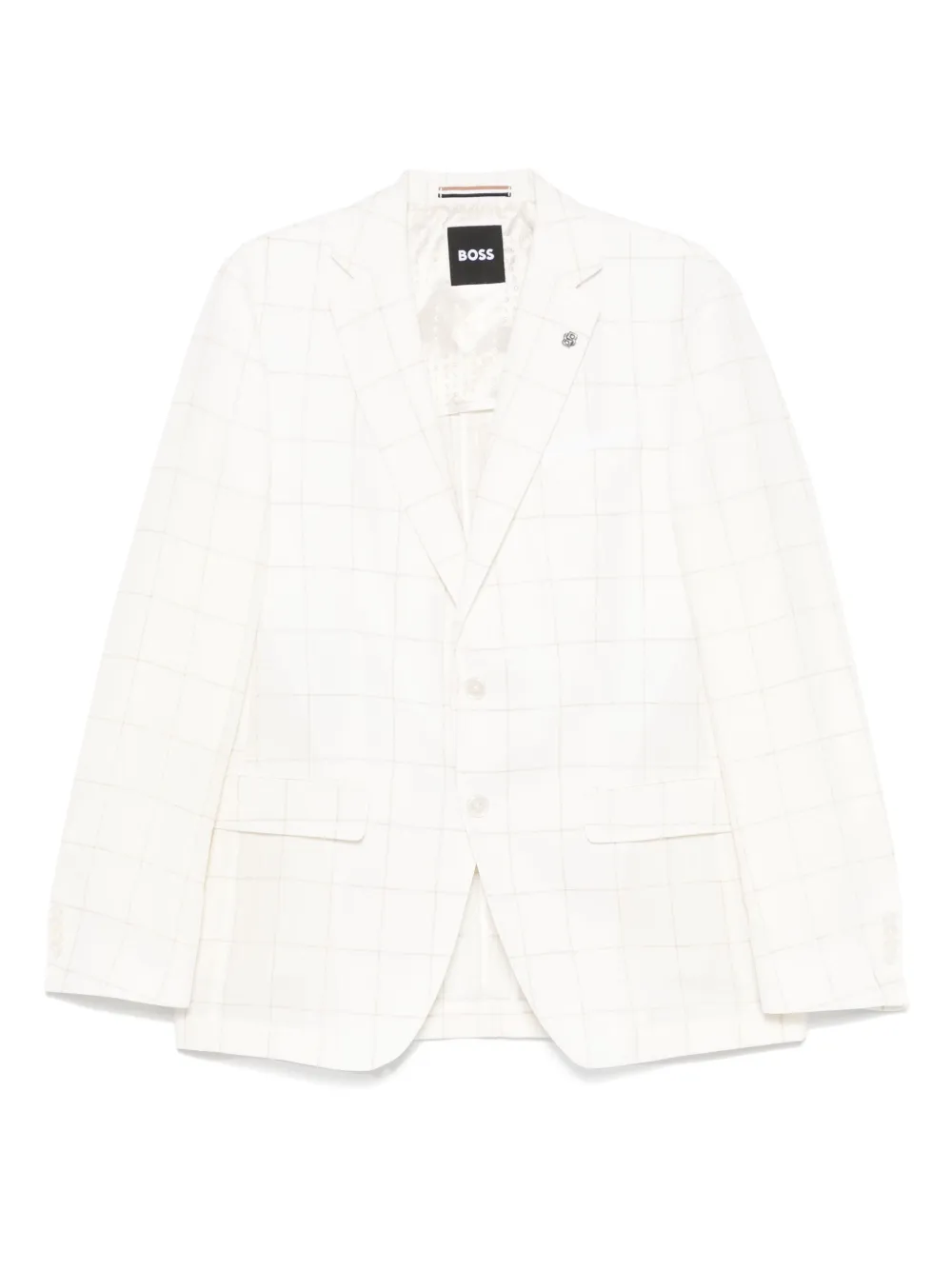 BOSS checked blazer | White | Image 1