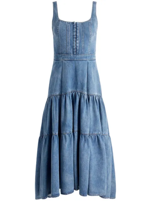 alice + olivia vestido midi Diana