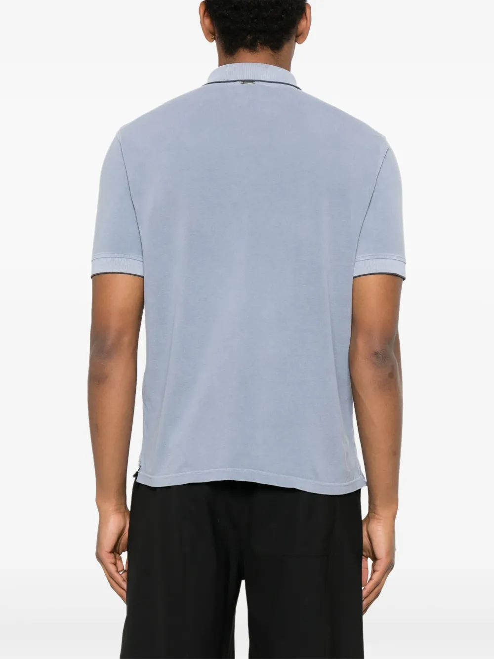 Herno Poloshirt met geborduurd logo Blauw