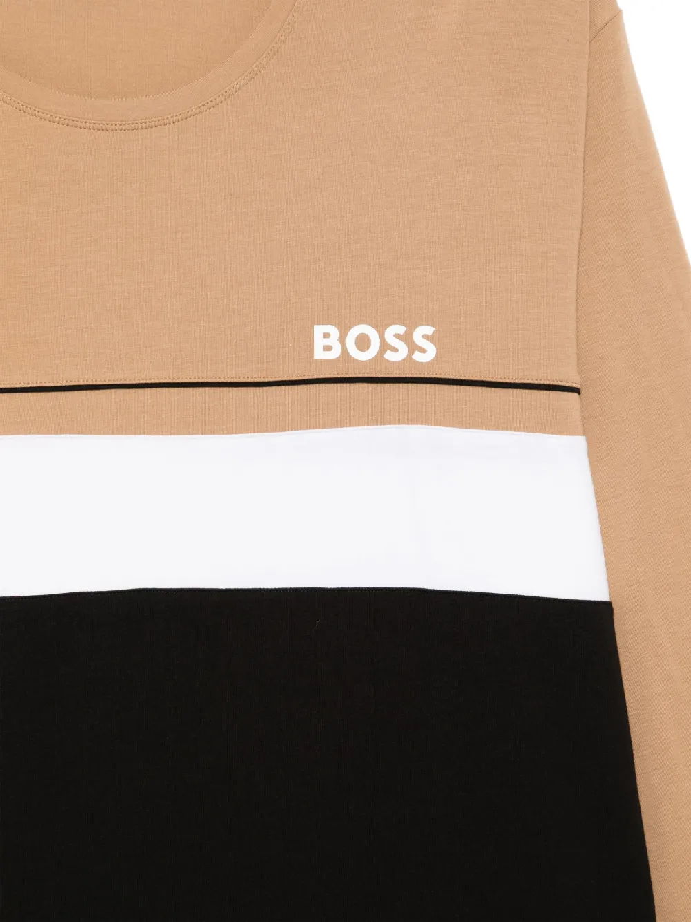 BOSS Sweater met logoprint Zwart