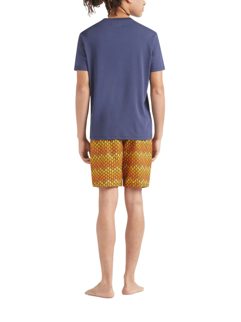 Vilebrequin Katoenen T-shirt met geborduurde schildpad Blauw