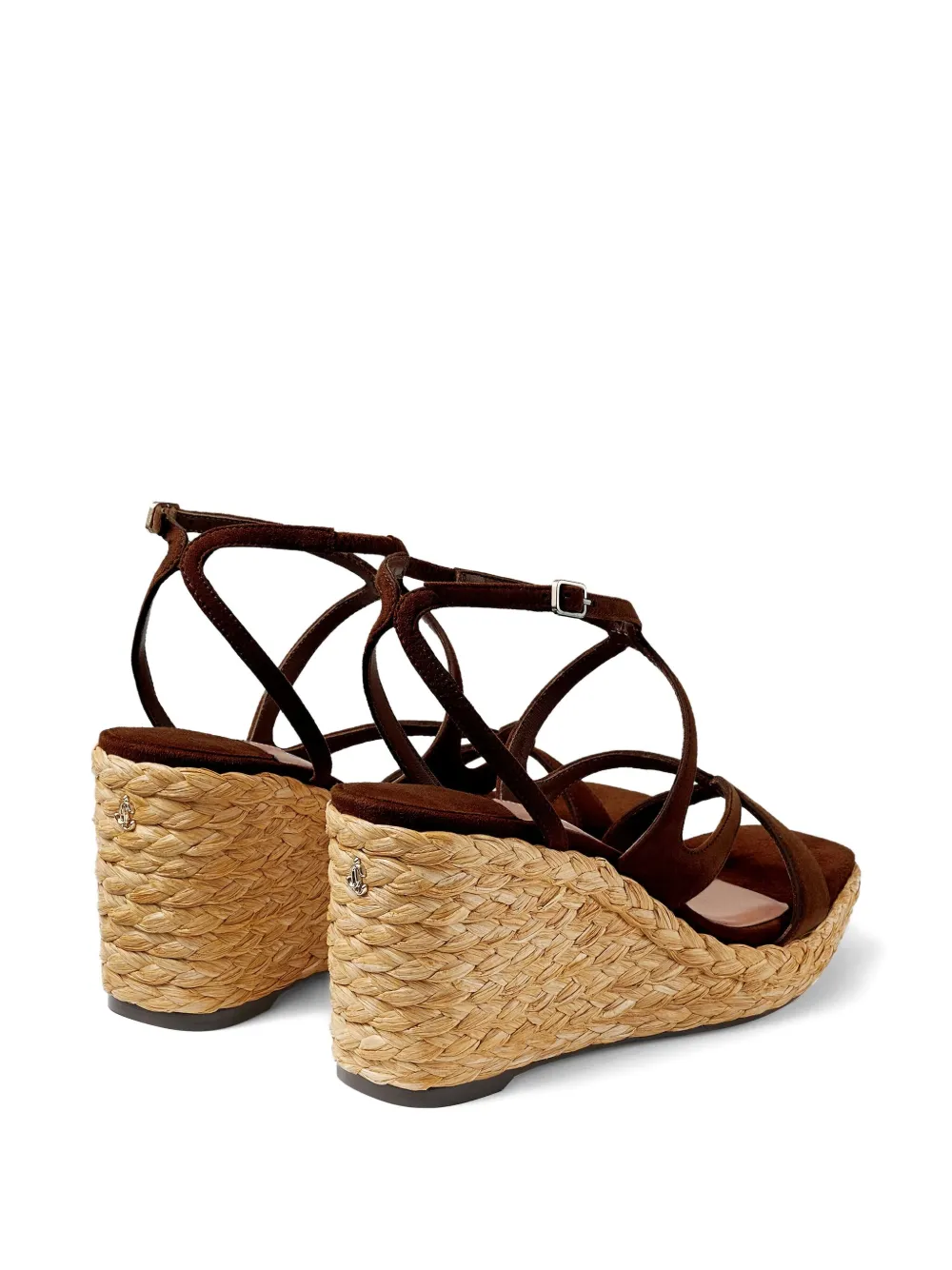 Jimmy Choo 85 mm Ayla sandalen met plateauzool Bruin
