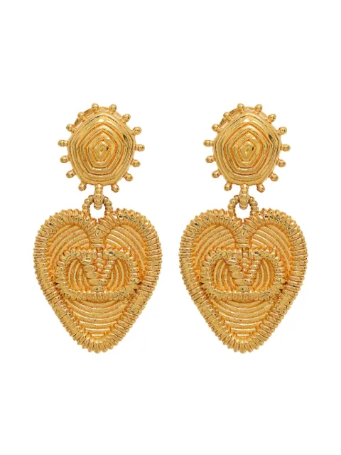 Valentino Garavani aretes con logo