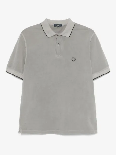 Herno logo-embroidered polo shirt