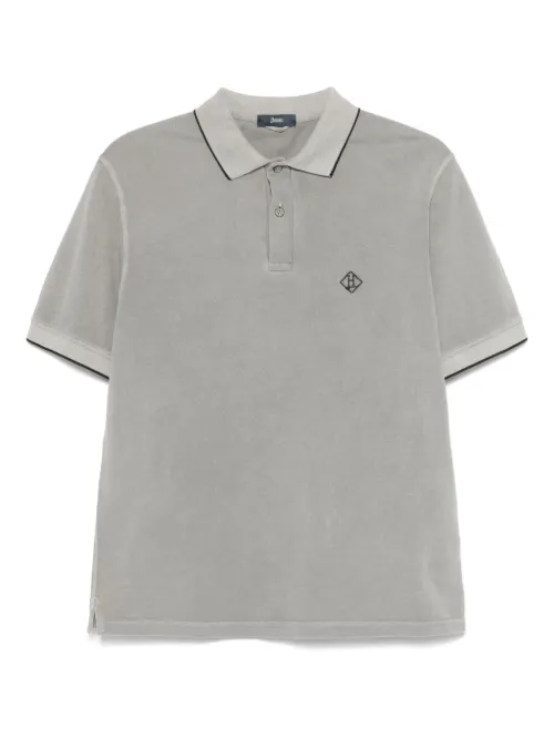 Herno polo à logo brodé - Marron - Herno - Modalova