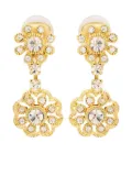 Kenneth Jay Lane flower-detailing earrings - Gold