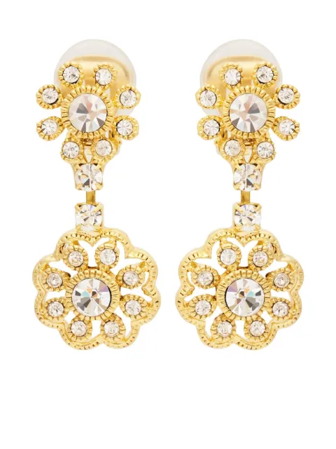 Kenneth Jay Lane flower-detailing earrings 