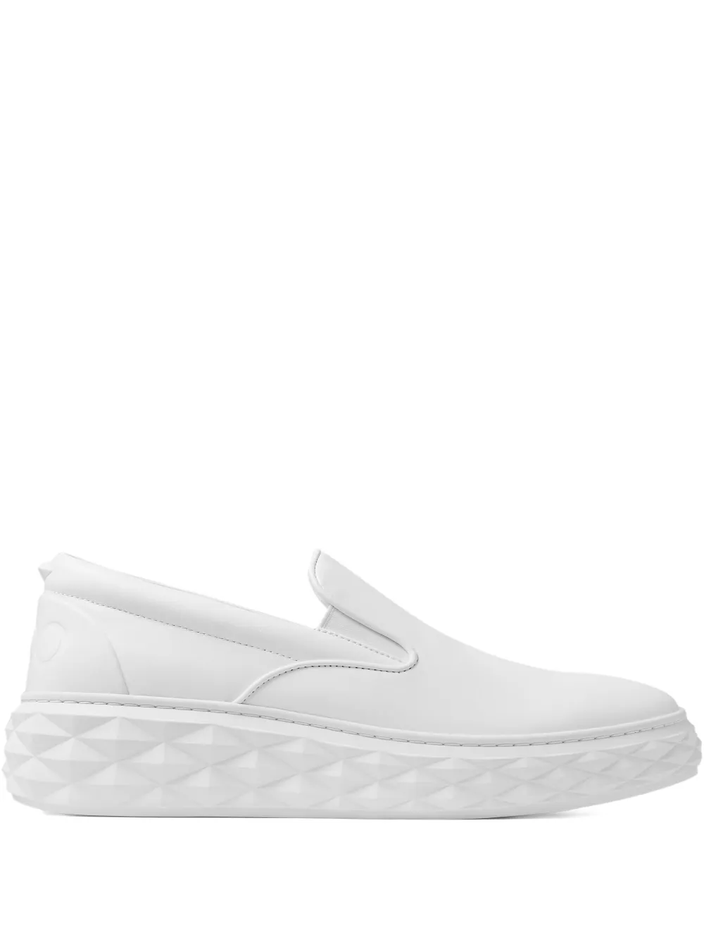 Jimmy Choo Diamond プラットフォーム スリッポンスニーカー - ホワイト Jimmy Choo Diamond プラットフォーム スリッポンスニーカー - ホワイト