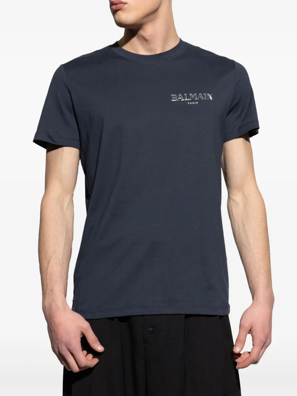 Balmain T-shirt met logoprint Blauw