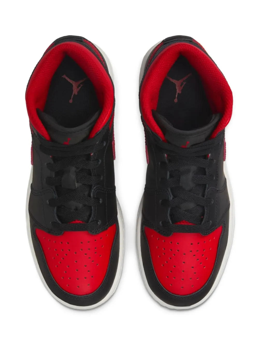 Jordan Kids Jordan 1 Mid "Black Summit White Varsity Red" sneakers