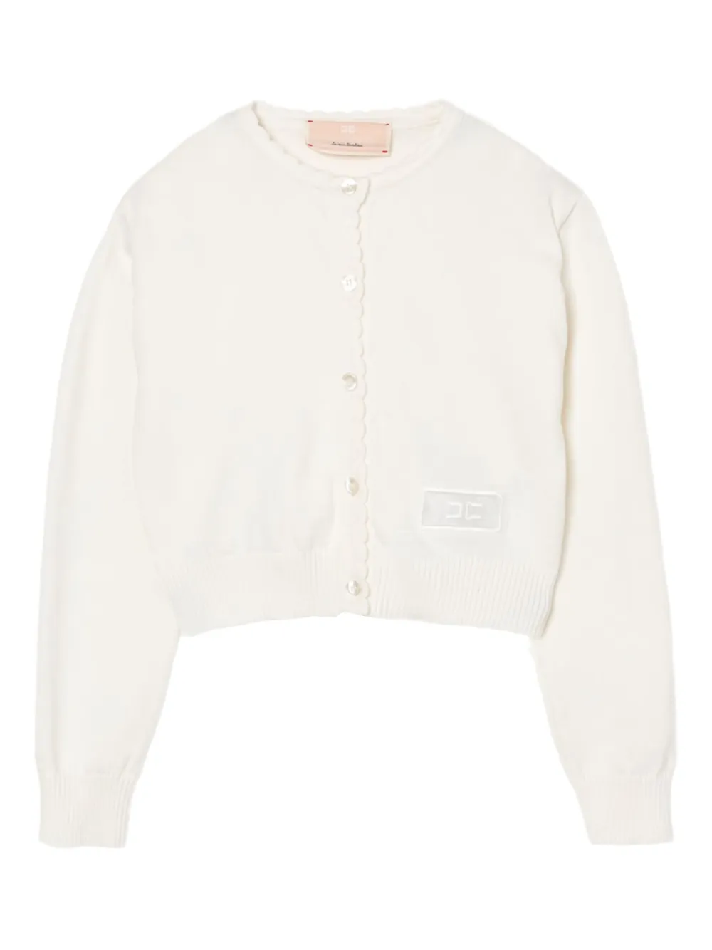 Elisabetta Franchi La Mia Bambina Gebreid vest Wit