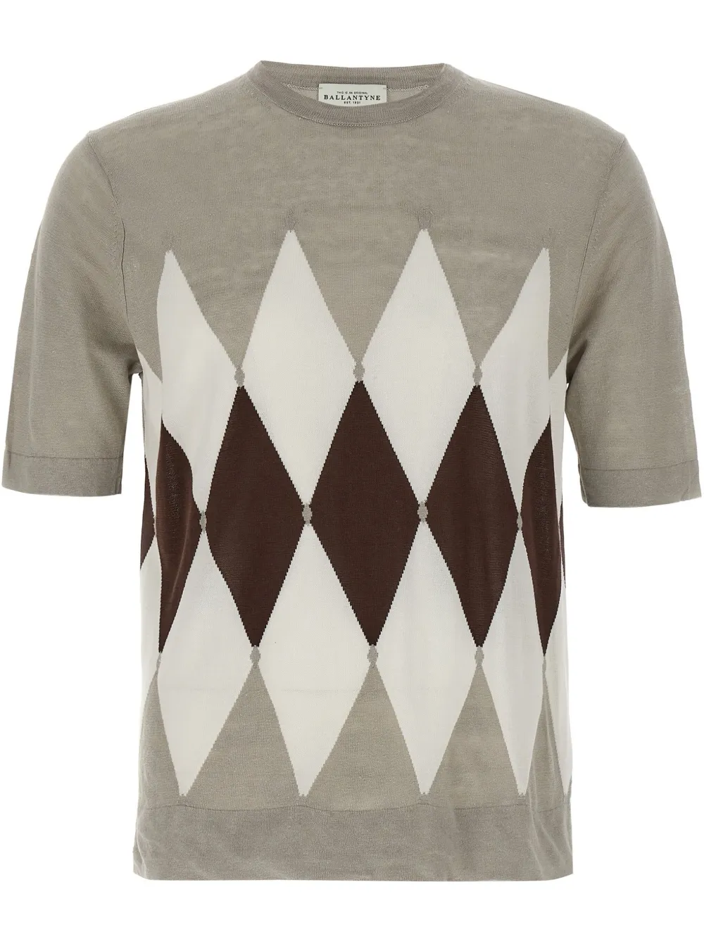 Ballantyne Argyle T-shirt Grijs