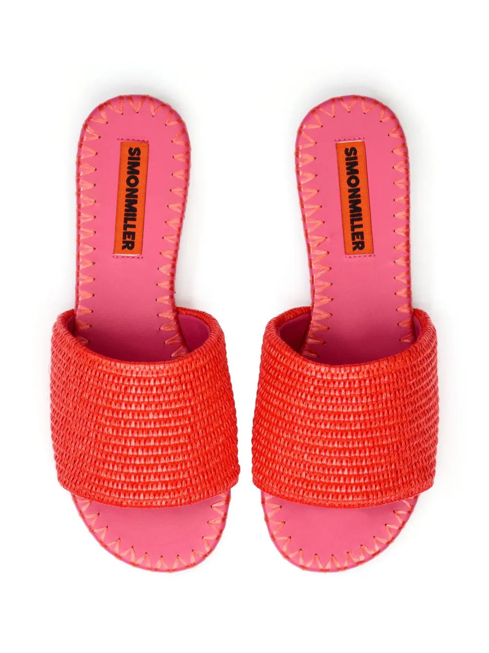 Simon Miller Raffia Salerno slides Red